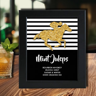 Affiche Jus à la menthe Gold Horse Derby