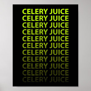 Affiche Jus de céleri végétal vert