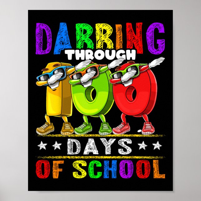 Affiche Jusqu'À 100 Jours D'École 100E Jour Enfants (Devant)