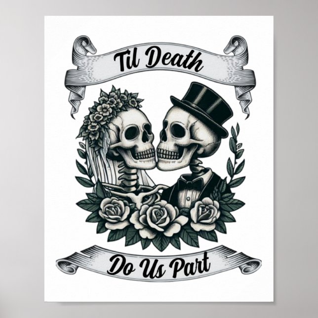 Affiche Jusqu'À Ce Que La Mort Nous Part Skeleton Mariée E (Devant)