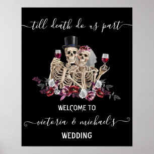 Affiche Jusqu'à ce que la mort nous sépare Goth Squelette