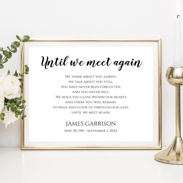 Affiche Jusqu'à ce que nous nous retrouvions Poème Célébra (Créateur téléchargé)