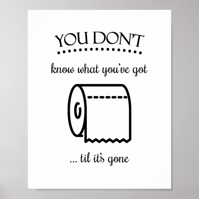 Affiche Jusqu'à Ce Qu'il N'y En Ait Plus Papier Toilette D (Devant)