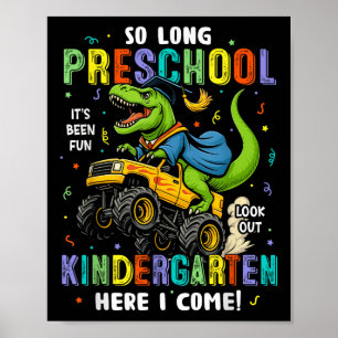 Affiche Jusqu'à la maternelle Diplômé Cl 2025 Dinosaure En