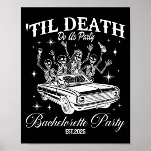 Affiche Jusqu'à la mort Fêtons-nous Retro Halloween Bachel