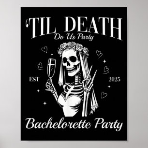 Affiche Jusqu'à la mort Fêtons-nous Retro Halloween Bachel