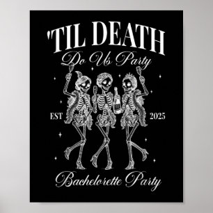 Affiche Jusqu'à la mort Fêtons-nous Retro Halloween Bachel