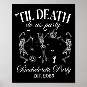 Affiche Jusqu'à la mort Fêtons-nous Retro Halloween Bachel