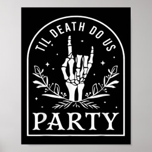 Affiche Jusqu'à la mort Fêtons-nous Rétro Halloween Bychel