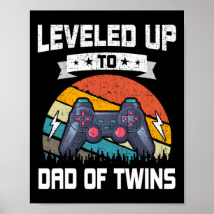 Affiche Jusqu'À Papa De Jeu Joueur Vidéo Twins Jeu