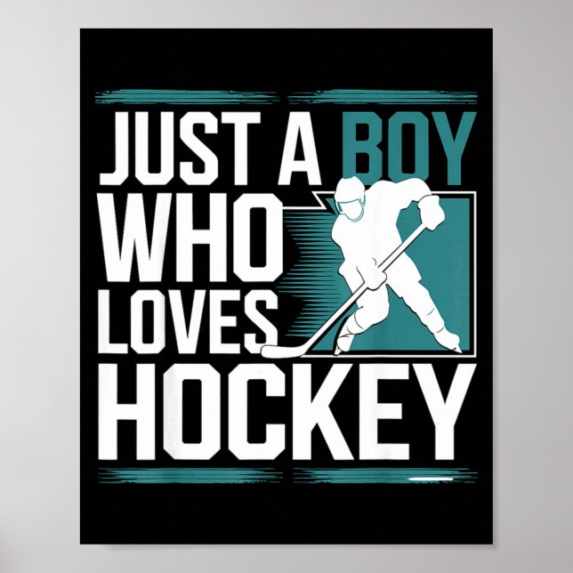 Affiche Just A Boy Who Loves Hockey  (Devant)