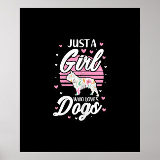 Affiche just a girl logs dogs | frenbuldog venin
