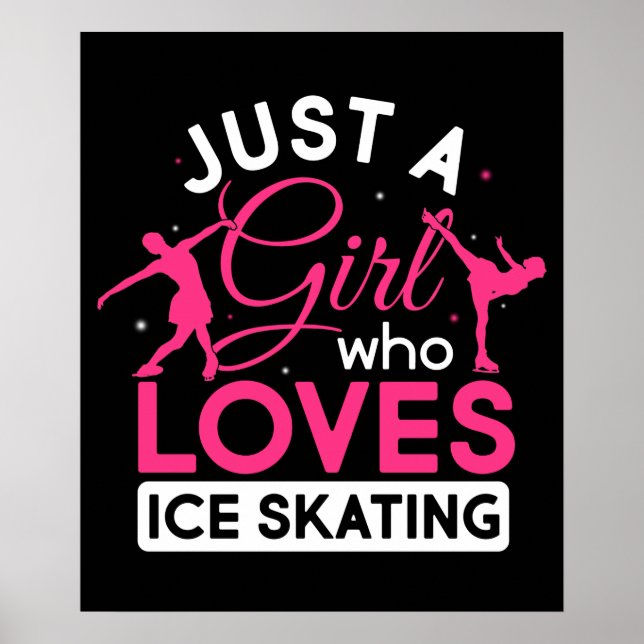 Affiche Just a Girl Who Loves Ice Skating Figure (Devant)