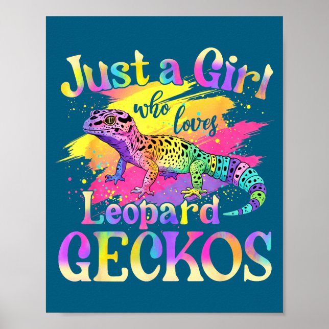 Affiche Just A Girl Who Loves Leopard Geckos  (Devant)