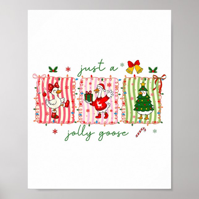 Affiche Just A Jolly Goose Christmas Lights Ne Bow Coquett (Devant)