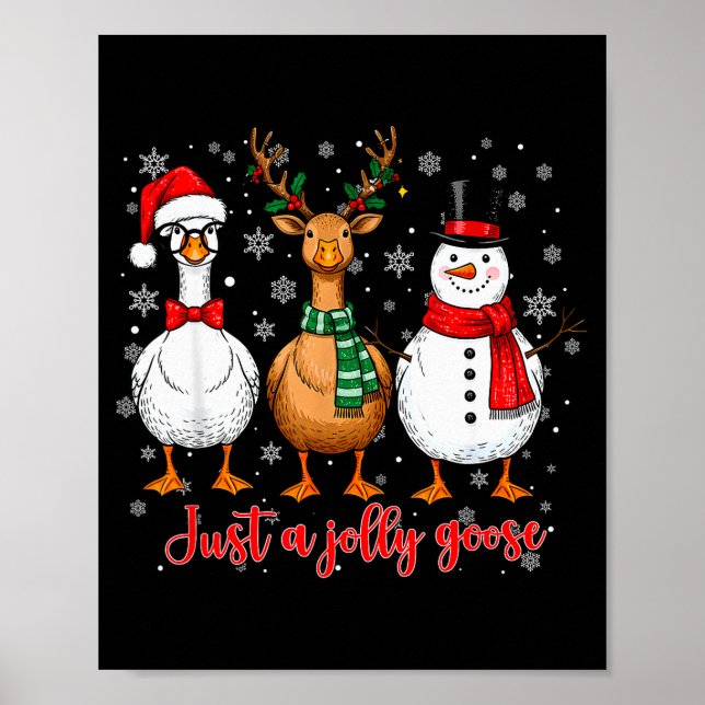 Affiche Just A Jolly Goose Merry Goosemas Christmas Santa  (Devant)