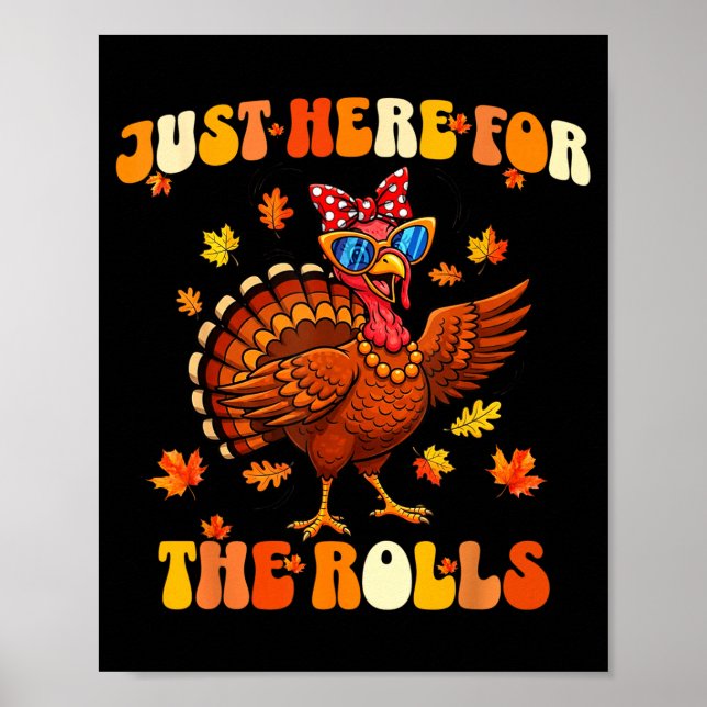 Affiche Just Here For The Rolls Thanksgiving Dinner Kids C (Devant)