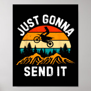 Affiche Juste Allons L'Envoyer Motocross Dirt Bike Dirt Bi