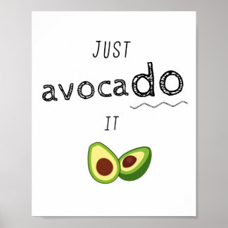 Affiche Juste AVOCADO - motivation keto