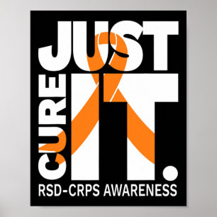 Affiche Juste Cure Rsd Crps Sensibilisation Ruban Blanc Te