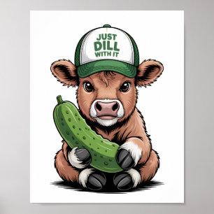 Affiche Juste Diller avec Cow PNG, Pickle drôle