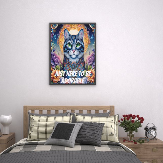 Affiche Juste ici pour être adorable (Créateur téléchargé)