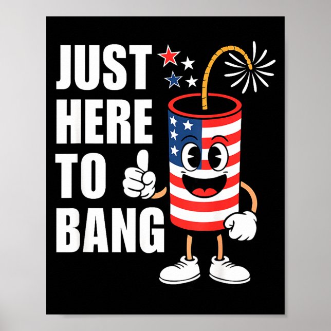 Affiche Juste ici pour exploser la fusée de feu d'artifice (Devant)