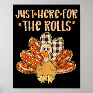 Affiche Juste ici pour la dinde de Thanksgiving de la fami
