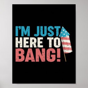 Affiche Juste ici pour Ng T-shirt 4 juillet Feu d'artifice