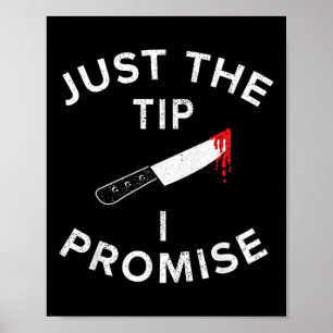 Affiche Juste la pointe, je promets Pun Couteau Drôle Hall