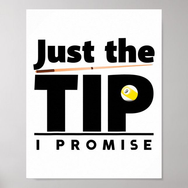 Affiche Juste Le Conseil Je Promets Funny Billiard Cue Sti (Devant)