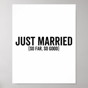 Affiche Juste Marié Jusqu'À Présent Si Bon Mariage Marié G