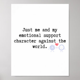 Affiche Juste Moi Et Mon Personnage De Soutien Emotionnel