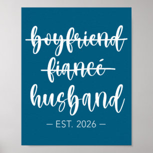 Affiche Juste Petit Ami Fiancé Marié Mariage
