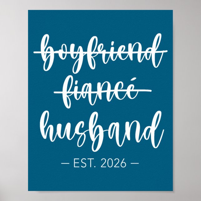 Affiche Juste Petit Ami Fiancé Marié Mariage (Devant)