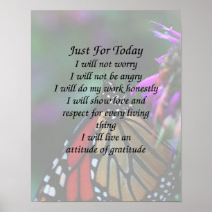 Affiche Juste Pour Aujourd'Hui Monarch Butterfly Inspirati
