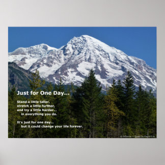 Affiche Juste Pour Un Jour...Citation Motivationnelle