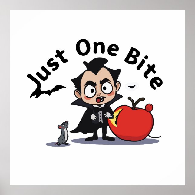 Affiche Juste Un Bite Vampire Halloween Art (Devant)