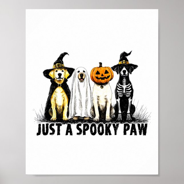 Affiche Juste Un Éffrayant Fantôme De Chien Fantôme Hallow (Devant)