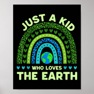 Affiche Juste un enfant qui aime la Terre _ Jour des terre
