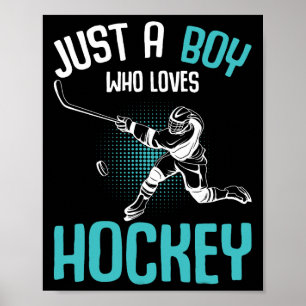 Affiche Juste un garçon qui aime joueur de hockey sur glac