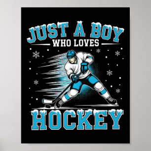 Affiche Juste un garçon qui aime joueur de hockey sur glac