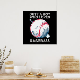 Affiche Juste un garçon qui aime le baseball