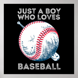 Affiche Juste un garçon qui aime le baseball