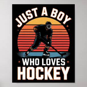 Affiche Juste un garçon qui aime le hockey Joueur de hocke
