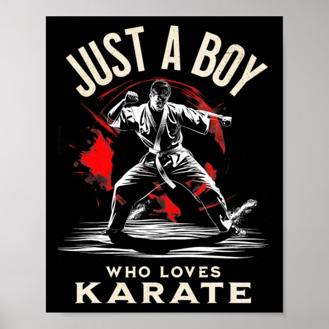Affiche Juste un garçon qui aime le karaté - Arts martiaux (Devant)