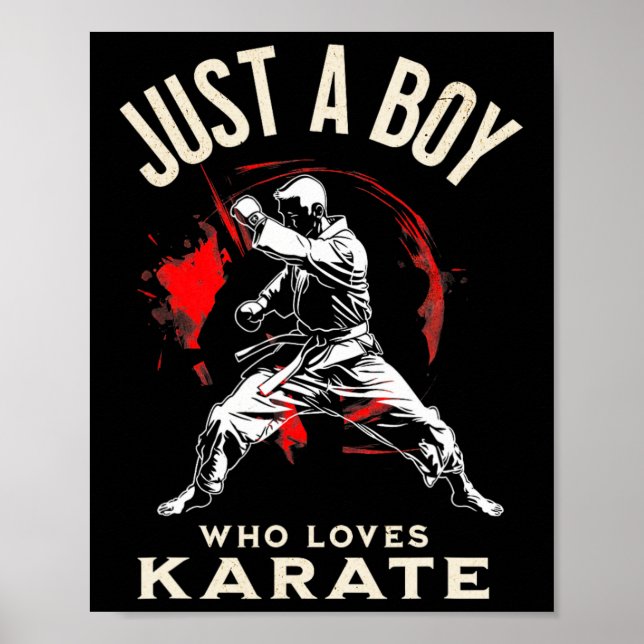Affiche Juste un garçon qui aime le karaté - Arts martiaux (Devant)