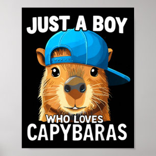 Affiche Juste un garçon qui aime les capybaras