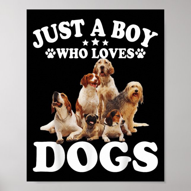 Affiche Juste Un Garçon Qui Aime Les Chiens Chemise Pour L (Devant)