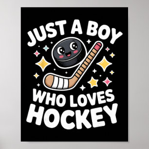 Affiche Juste Un Garçon Qui Aime Les Enfants De Hockey Mig